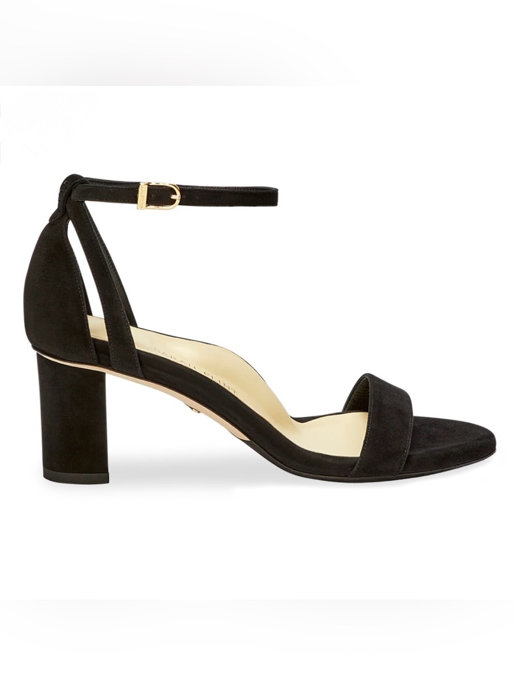 Sarah Flint Black Suede Ankle-Strap Block Heel Sandal